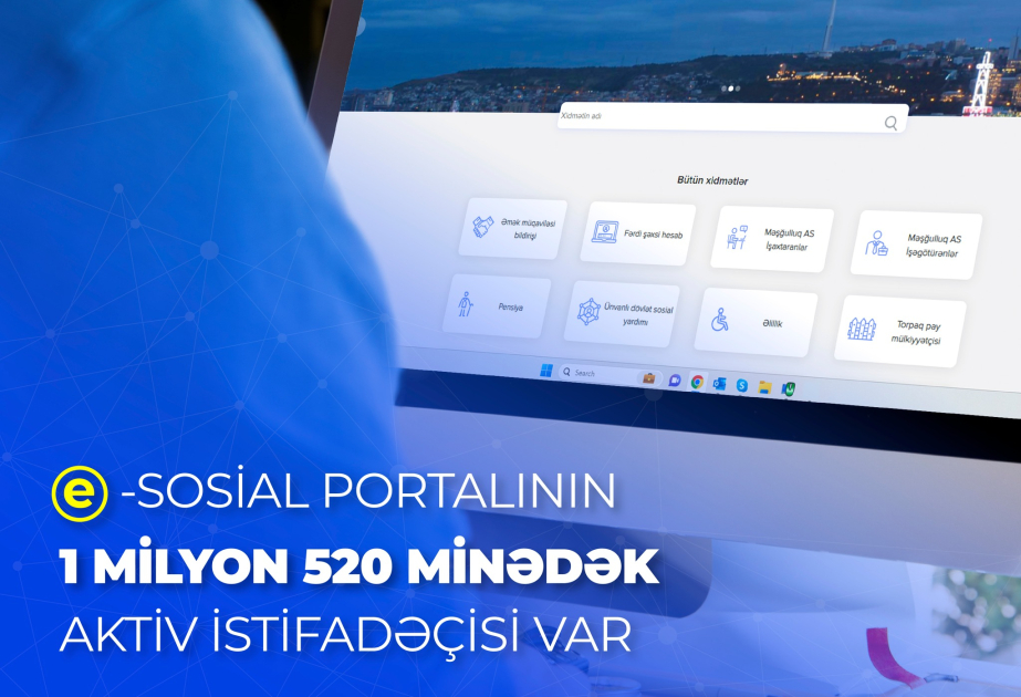 “E-sosial” portalının 1 milyon 520 minədək aktiv istifadəçisi var