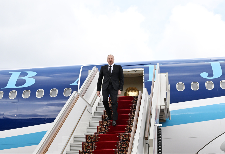 President of Azerbaijan Ilham Aliyev arrived in Russia for working visit VIDEO