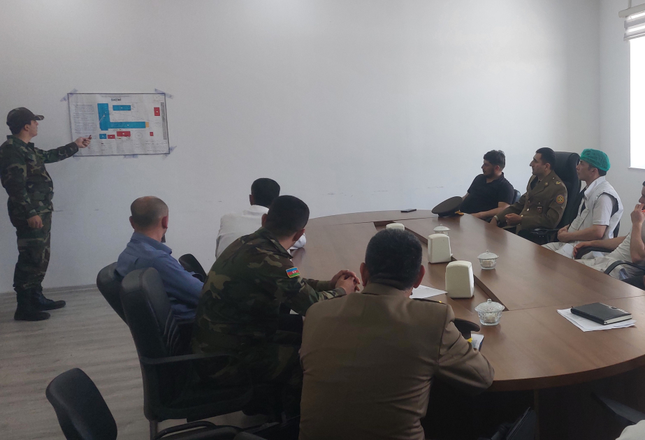 FHN-in Aran Regional Mərkəzi nümunəvi obyekt mülki müdafiə məşqi keçirib