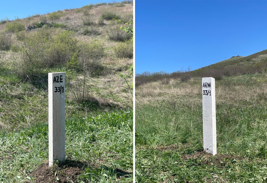 Hoy se ha colocado el primer pilar fronterizo en la frontera entre la República de Azerbaiyán y la República de Armenia