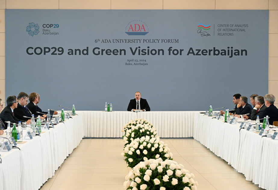 International forum themed “COP29 and Green Vision for Azerbaijan” was held at ADA UniversityPresident Ilham Aliyev attended the forum