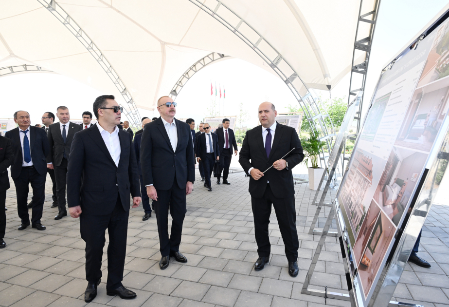 رئيسا أذربيجان وقيرغيزستان يزوران مدينة أغدام