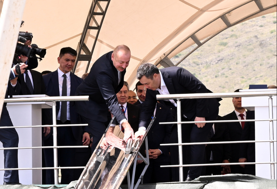 Azərbaycan və Qırğızıstan prezidentləri Ağdamın Xıdırlı kənd tam orta məktəbinin təməlqoyma mərasimində iştirak ediblər  YENİLƏNİB-2 VİDEO