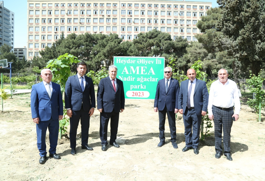 Akademik İsa Həbibbəyli Nadir ağaclar parkına baxış keçirib