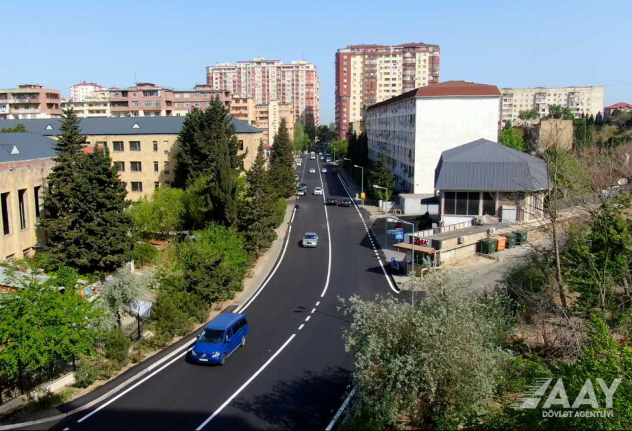 Nizami rayonunda küçənin bir hissəsi təmir olunub