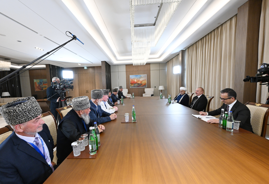 President Ilham Aliyev received delegation of muftis of Russia’s North Caucasus region VIDEO