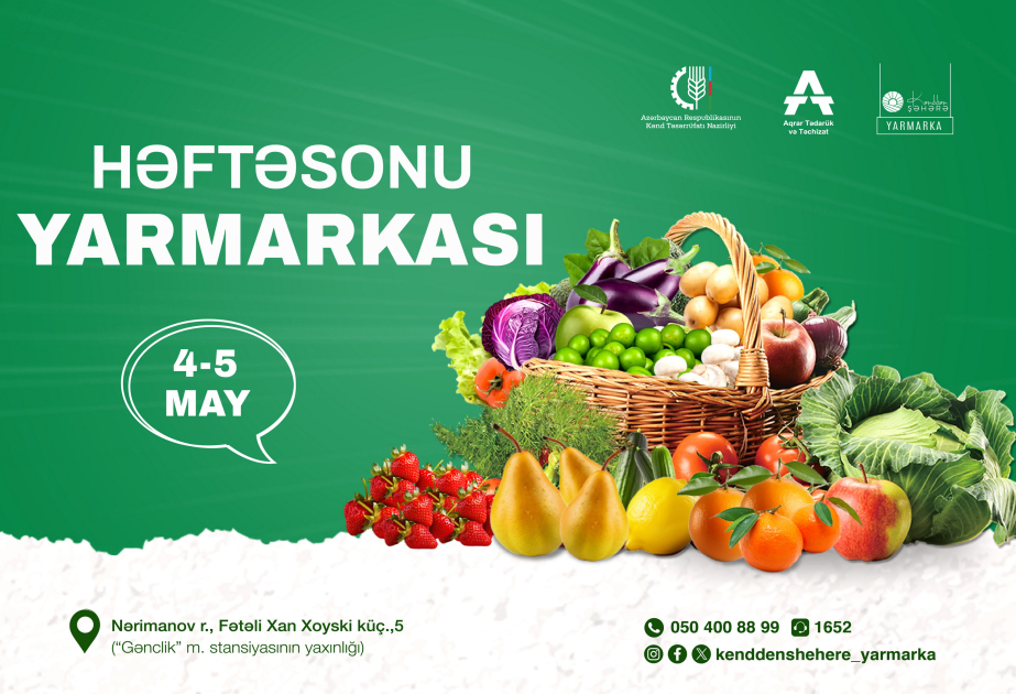 Paytaxtda “Kənddən Şəhərə” həftəsonu yarmarkası açılacaq