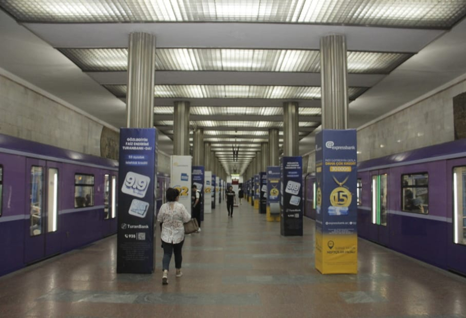 Metronun “Neftçilər” stansiyasında işıqlandırma sistemi yenilənib