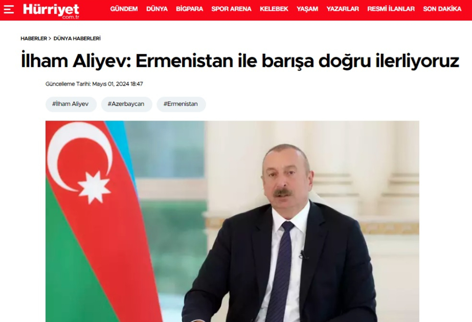 Türkiyə mediası Prezident İlham Əliyevin Mədəniyyətlərarası Dialoq Forumunun açılış mərasimindəki açıqlamalarına geniş yer verib