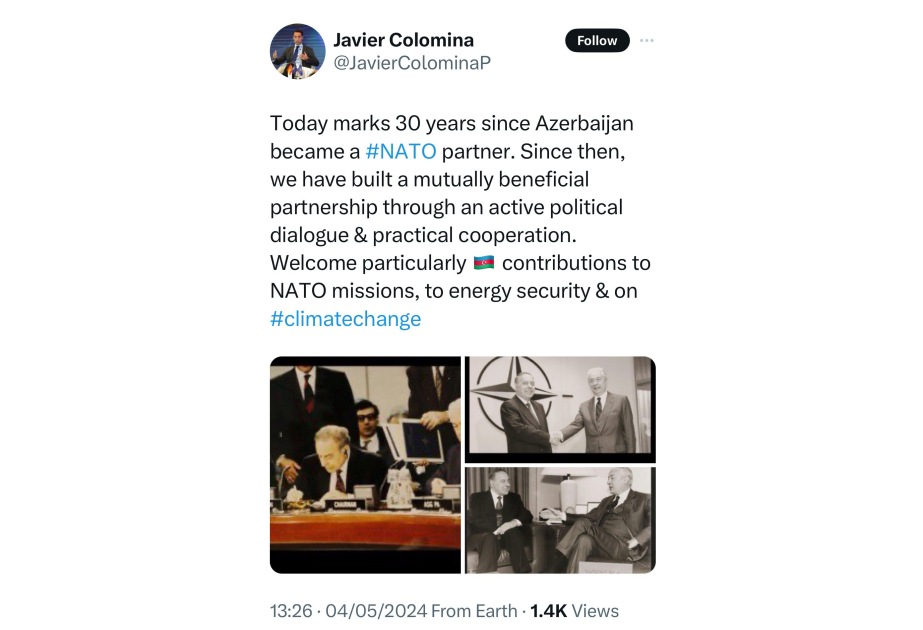 Политики НАТО поздравляют Азербайджан с юбилеем присоединения к программе «Партнерство во имя мира»