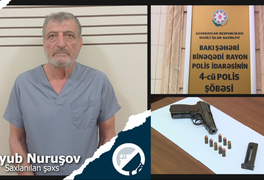 Binəqədi rayonunda “Makarov” tapançası satmaq istəyən şəxs saxlanılıb