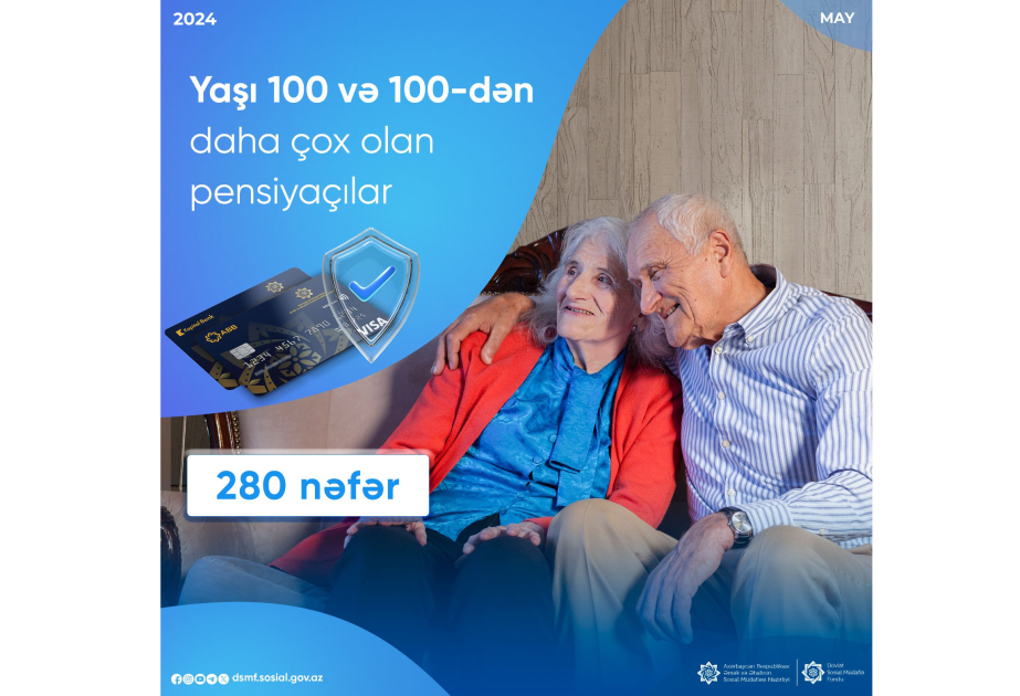 Hazırda ölkəmizdə yaşı 100 və 100-dən çox olan 280 pensiyaçı var