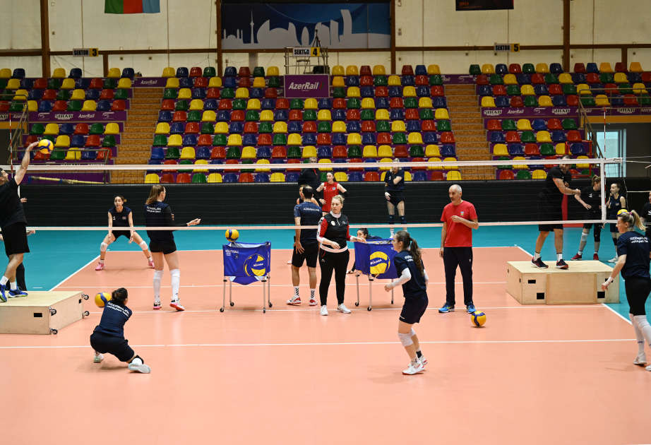 Azərbaycanın voleybol millisi Qızıl Avropa Liqasına hazırlıqları davam etdirir VİDEO