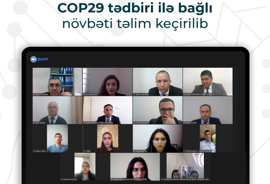 Qida Təhlükəsizliyi Agentliyi COP29 tədbiri ilə bağlı növbəti təlim keçirib