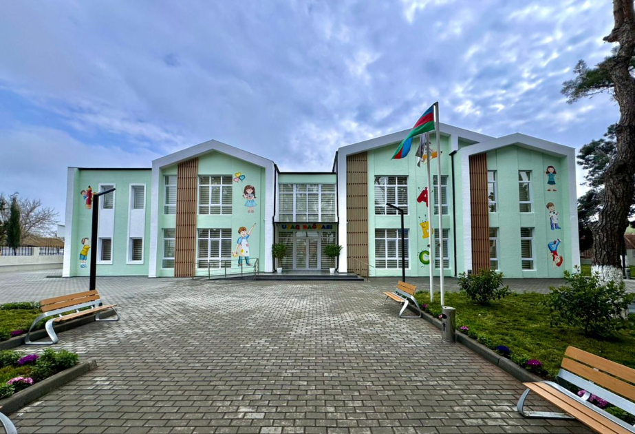 Heydər Əliyev Fondu Samuxda körpələr evi-uşaq bağçası inşa etdirib