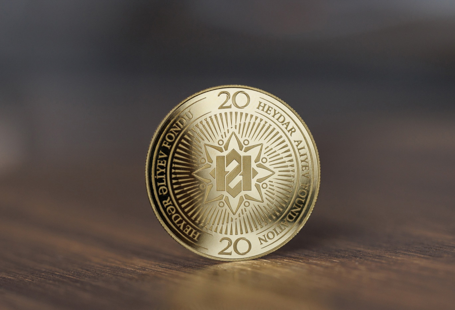 “AzerGold”un yeni qızıl sikkəsi Heydər Əliyev Fondunun 20 illiyinə həsr olunub