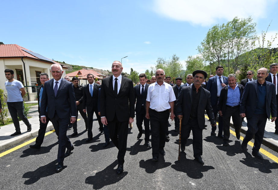 Latchine : Ilham Aliyev rencontre les habitants installés dans le village de Sous et participe à l’inauguration de deux sous-stations électriques  VIDEO