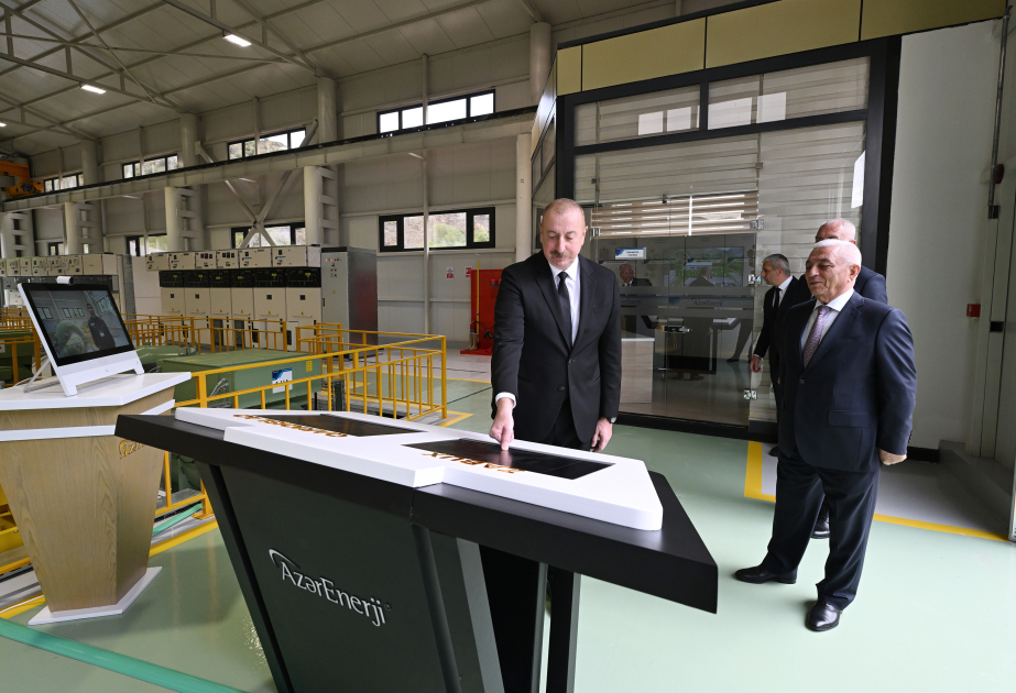 Prezident İlham Əliyev Laçında kiçik su elektrik stansiyalarının açılışlarında iştirak edib YENİLƏNİB VİDEO