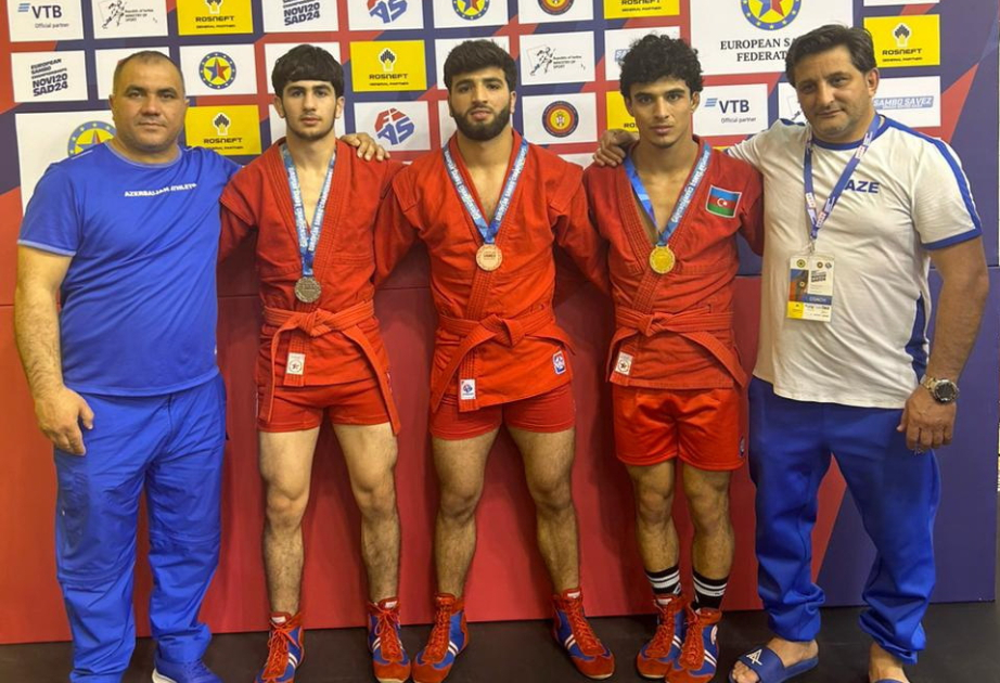Azerbaijani sambo wrestlers take 10 medals at European championships