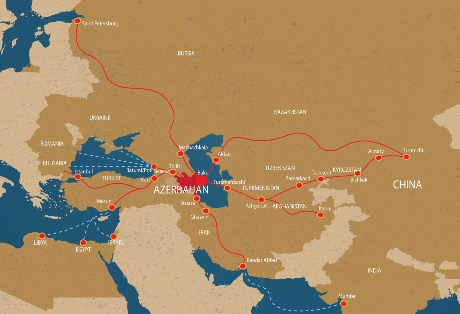 Beynəlxalq logistika şirkətləri Xəzər və Qara dənizdən keçən Çin-Avropa qatarlarına maraq göstərirlər