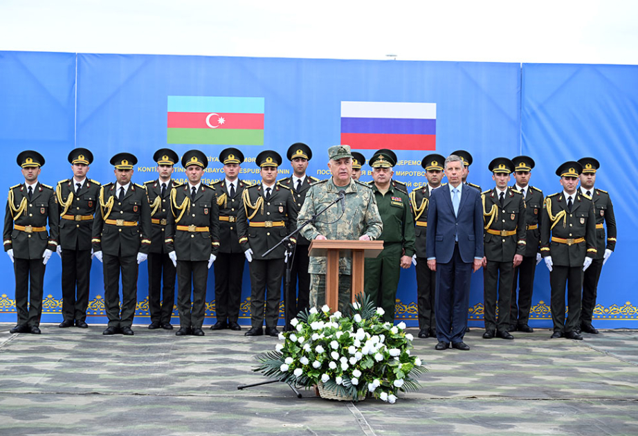 Solemn ceremony to mark completion of mission of Russian peacekeeping contingent held in Khojaly VIDEO