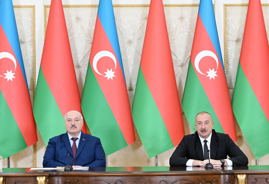 Prezident İlham Əliyev və Prezident Aleksandr Lukaşenko mətbuata bəyanatlarla çıxış ediblər YENİLƏNİB-2 VİDEO