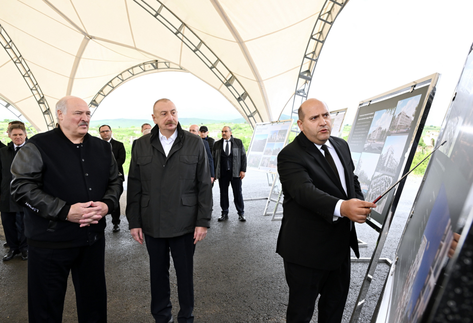 Presidents of Azerbaijan and Belarus visited devastated areas of Fuzuli city and reviewed the city’s master plan VIDEO