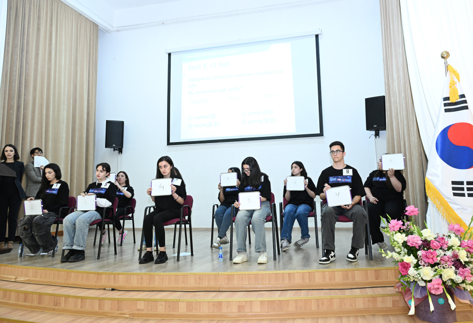 Azərbaycan Dillər Universitetində Koreya haqqında viktorina keçirilib