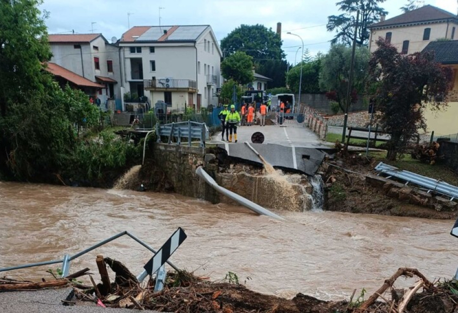 Homes cut off after river bursts banks in northern Italy