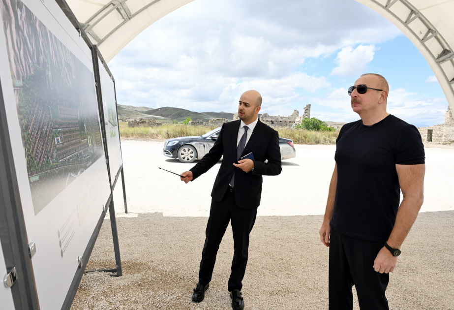 Präsident Ilham Aliyev legt Grundstein für Dorf Maschanli im Distrikt Jabrayil  AKTUALISIERT VIDEO