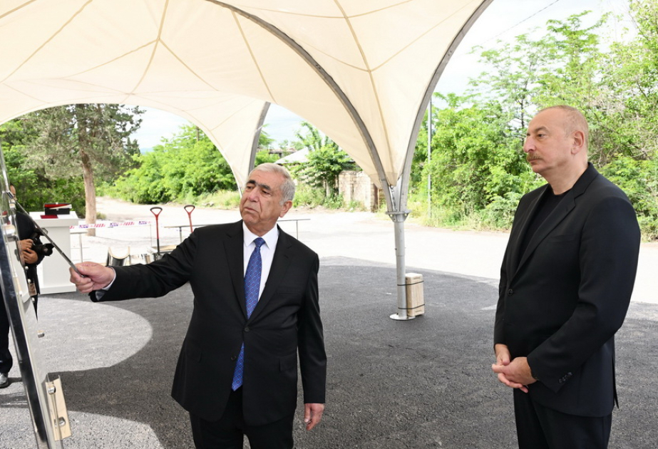 Foundation stone was laid for internal road and communication network of Zangilan city VIDEO
