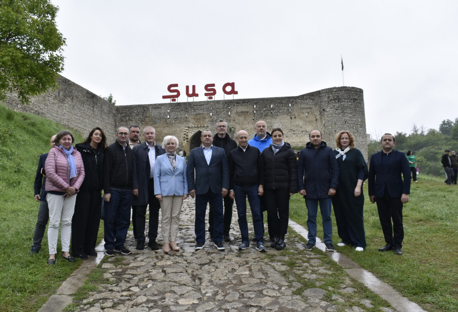 Speaker of Latvian Parliament arrives in Shusha VIDEO