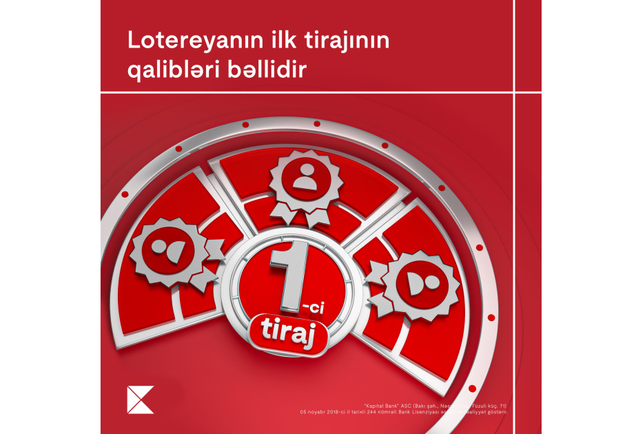 ®  Стали известны победители 1-го тиража лотереи от Kapital Bank