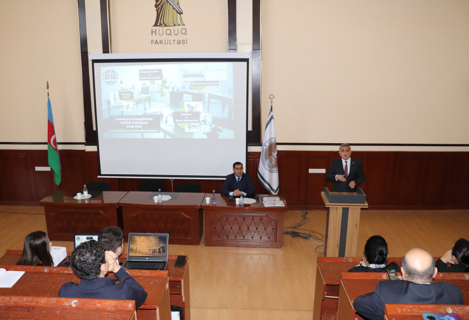 "CareerLaw" layihəsi çərçivəsində BDU-nun Hüquq fakültəsinin tələbələri ilə ilk görüş keçirilib