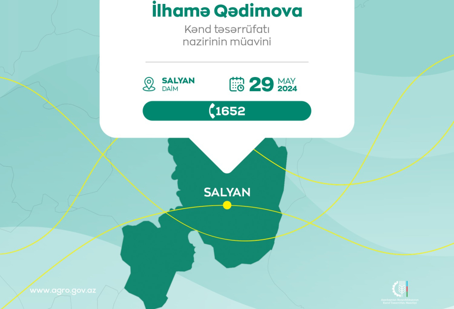 Kənd təsərrüfatı nazirinin müavini Salyanda vətəndaşlarla görüşəcək