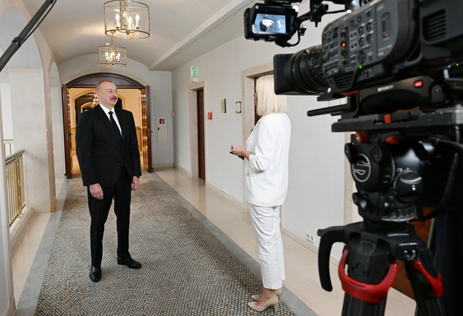 Президент Азербайджана Ильхам Алиев дал интервью телеканалу Евроньюс ВИДЕО