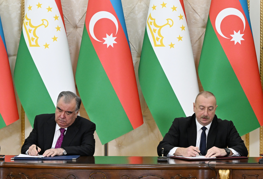 Azərbaycan-Tacikistan sənədləri imzalanıb YENİLƏNİB VİDEO