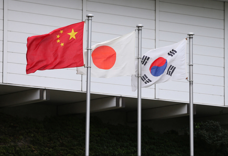 Leaders of South Korea, China and Japan will meet Monday for their first trilateral talks since 2019