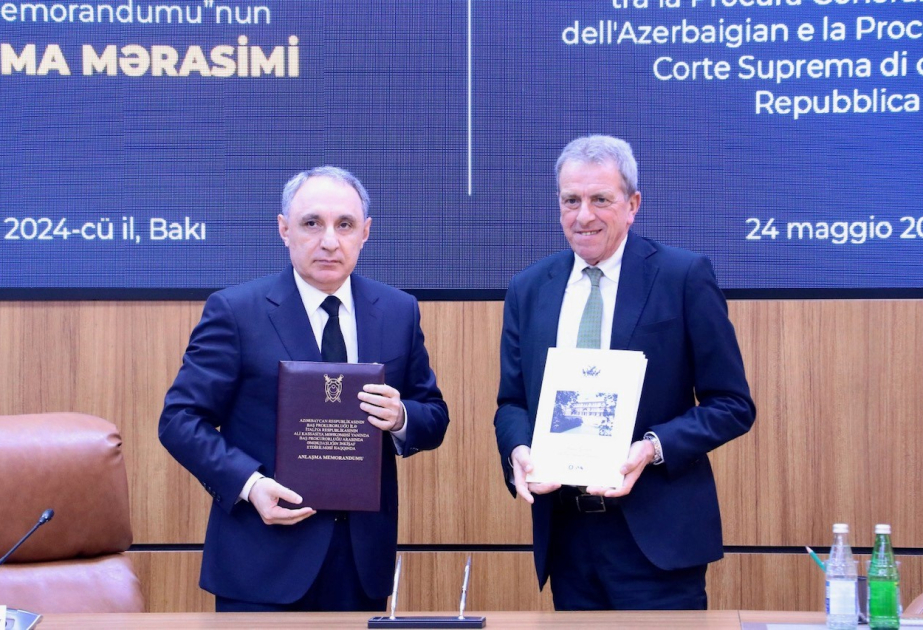 Azərbaycan və İtaliyanın baş prokurorları əməkdaşlığın inkişafı haqqında Anlaşma Memorandumu imzalayıblar