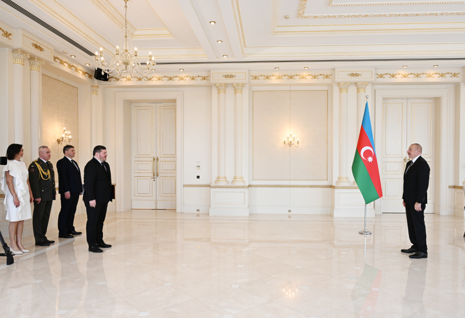 阿塞拜疆总统接受乌克兰新任驻阿塞拜疆大使递交国书