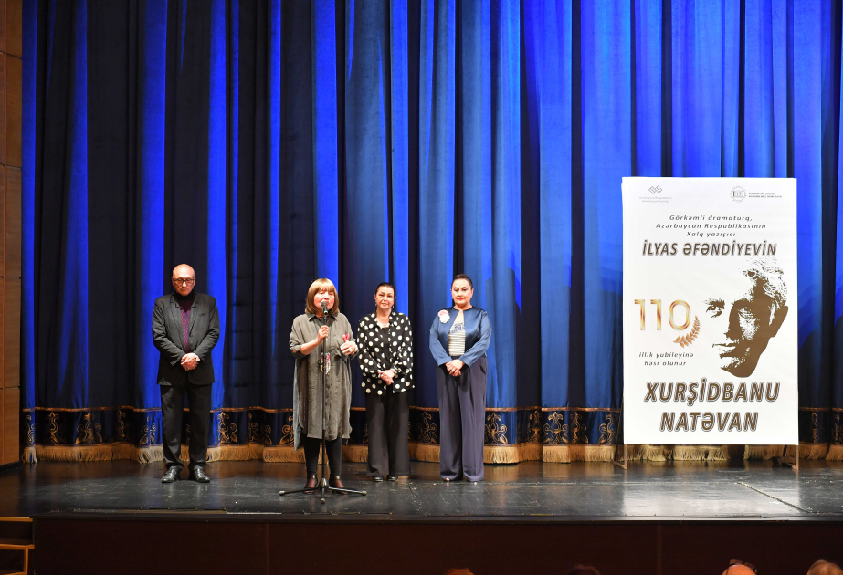 İlyas Əfəndiyevin 110 illiyi münasibətilə “Xurşidbanu Natəvan” tamaşası nümayiş olunub