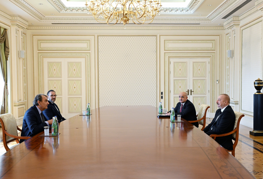 الرئيس إلهام علييف يلتقي رئيس مجلس الإدارة والمؤسس المشارك لشركة 