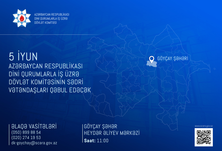 Göyçayda vətəndaşların dini məsələlərlə bağlı müraciətləri dinləniləcək
