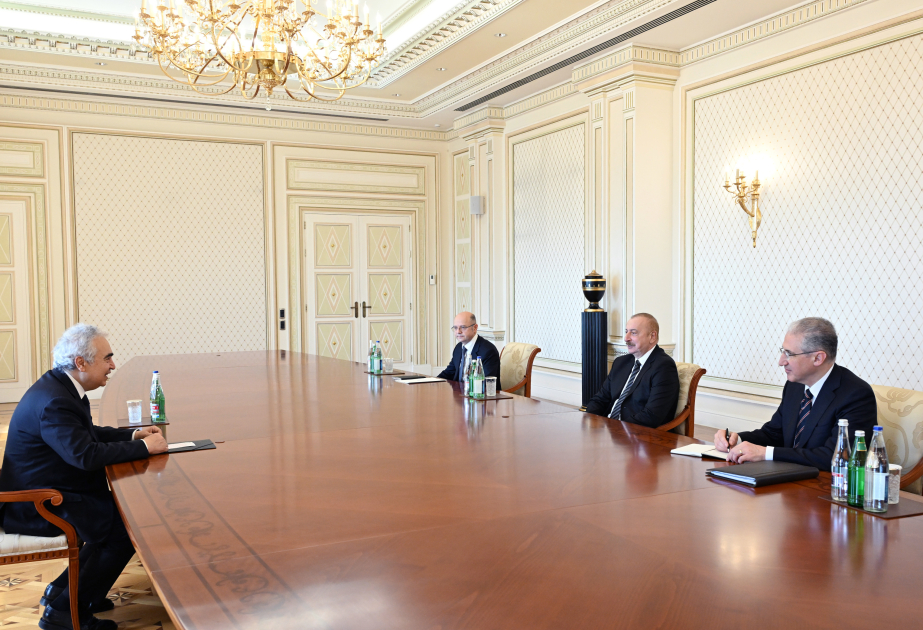 El Presidente Ilham Aliyev recibe al Director Ejecutivo de la Agencia Internacional de la Energía