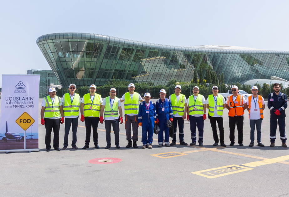 Bakı aeroportunda ilk FOD toplanma kampaniyası keçirilib VİDEO