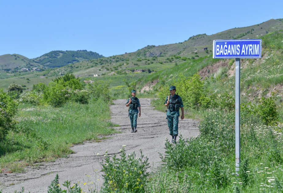 La protección de las fronteras estatales en Baganis Ayrim, Ashagi Askipara, Kheyrimli, Gizilgajili se lleva a cabo a alto nivel