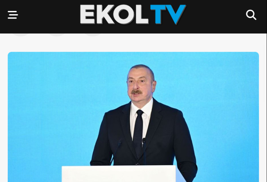 Prezident İlham Əliyevin Bakı Enerji Həftəsinin açılış mərasimindəki çıxışı Türkiyənin aparıcı media qurumları tərəfindən geniş işıqlandırılıb
