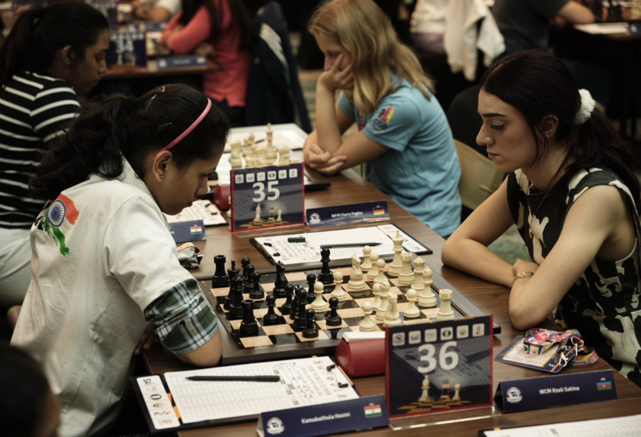 Two Azerbaijani female chess players leading at World Junior U20 Championship 2024 in India