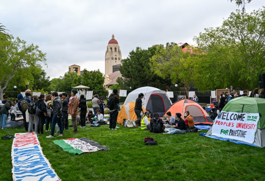 Fələstinə dəstək aksiyalarında iştirak edən Stanford Universitetinin 13 tələbəsi həbs olunub