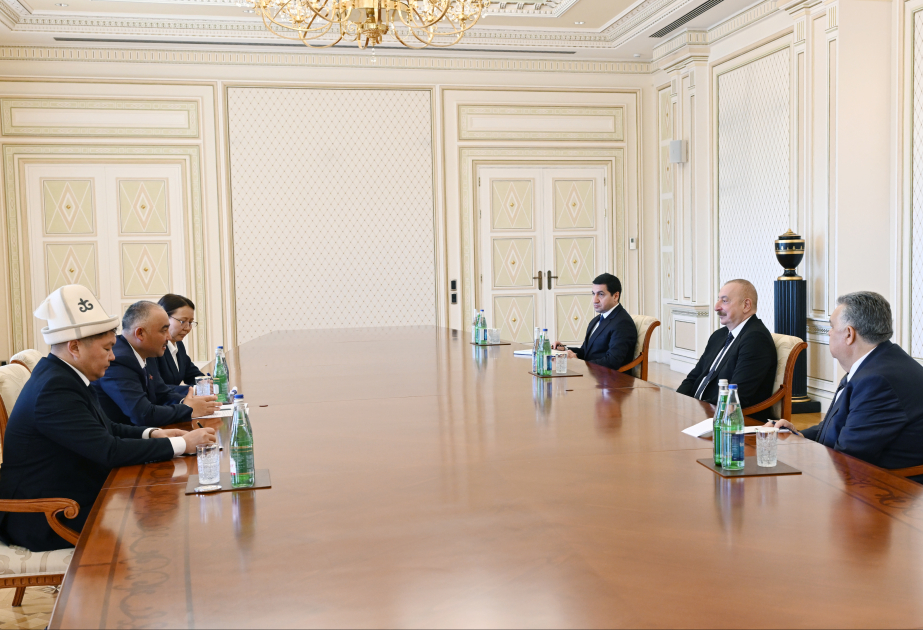 President Ilham Aliyev received Speaker of Jogorku Kenesh of Kyrgyzstan VIDEO